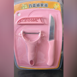 PEELER, KNIFE AND CUTTING BOARD